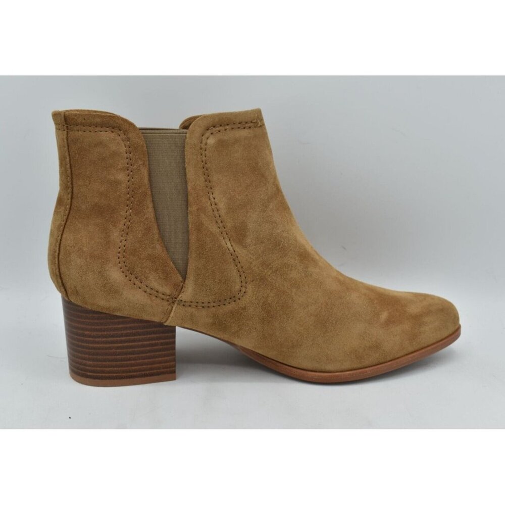 Johnston & Murphy Womens Size 11‎ Trista Chestnut Suede Chelsea Booties Boots - Picture 7 of 10